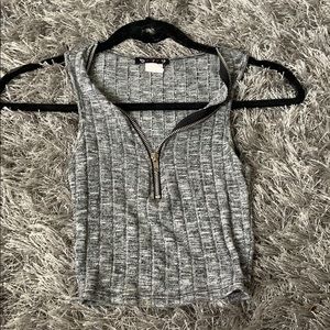 Grey crop top